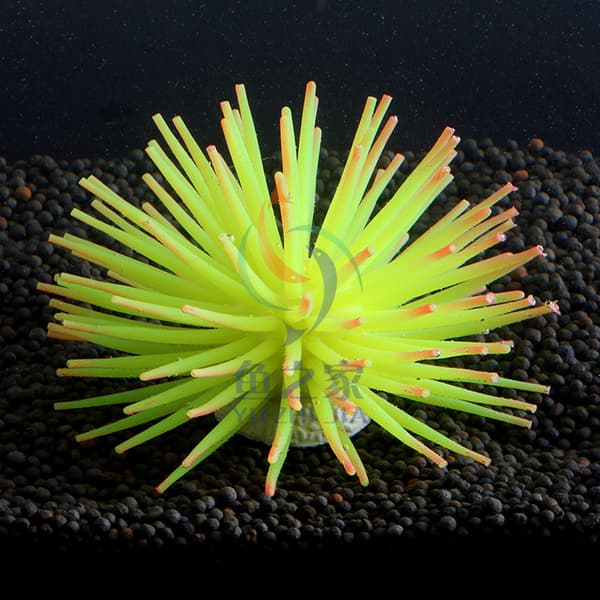 Akvariedekoration Anemon Silverfinish Fluorescerande