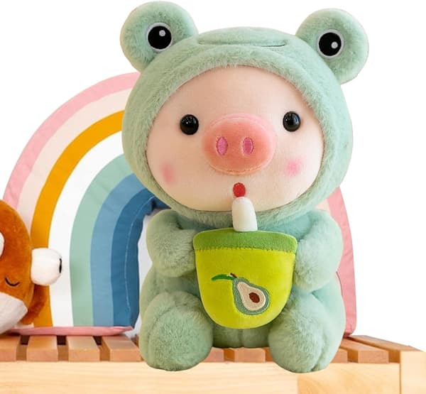 Harmaa tee-pehmo | Bubble Tea -pehmoinen tyyny, herkkä kosketus, eloisa ilme Sika maitotee pehmolelu