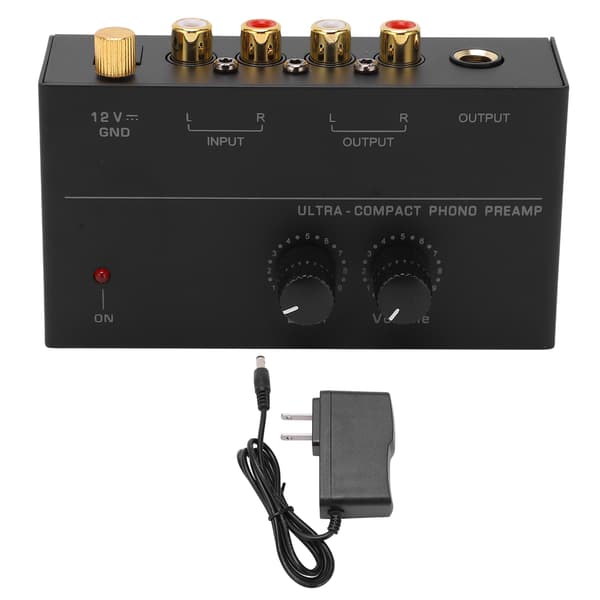 Phono-förförstärkare Kompakt skivspelar-förförstärkare 100‑240VAC