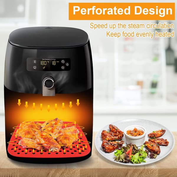 Airfryer-matter 2 stk 19 cm og 21,5 cm silikon matvaregodkjent