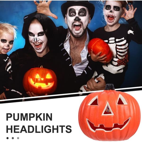 Halloween Pumpkin Lantern Lights Up Unbreakable Pumpkin Shape for Indoor or Outdoor Use