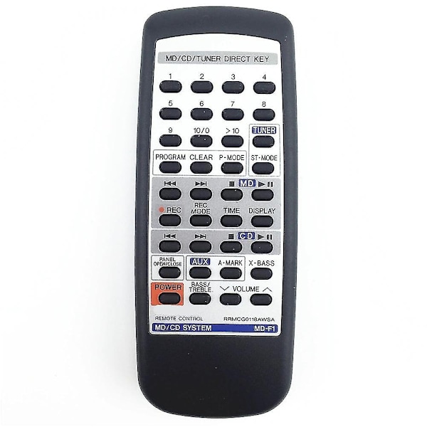 Fjernkontroll Passer for Sharp Cd Md Tuner Direct Key Md-f1 Rrmcg01 - Perfet null null none
