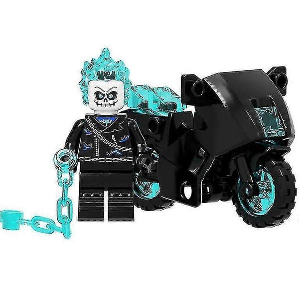 8-pack Ghost Rider Byggklossar Leksaker för Barn Vuxna Jul Hemkomstpresent