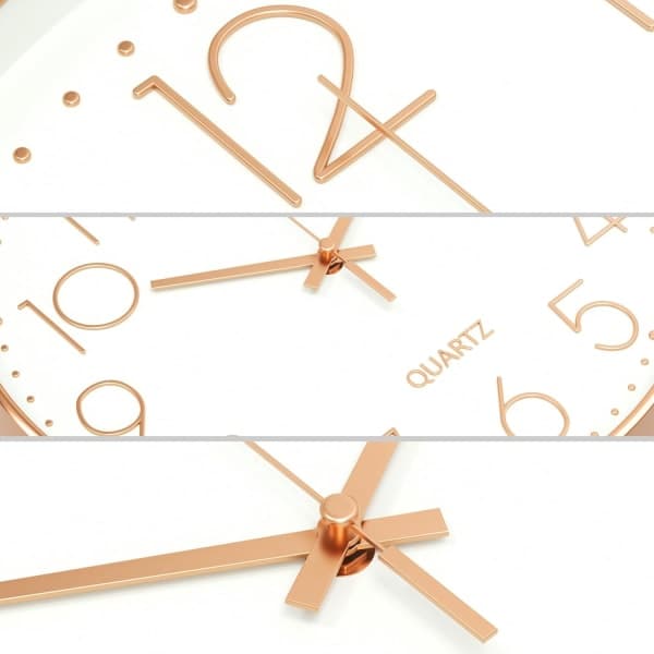 Minimalistisk väggklocka (silver), 30 cm (12 tum) Modern Silent Wall Clock, Silent Quartz Movement