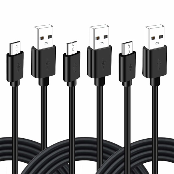 3-pakning 3 meter Ps4-laderledning for Xbox One-kontroller, Ps4