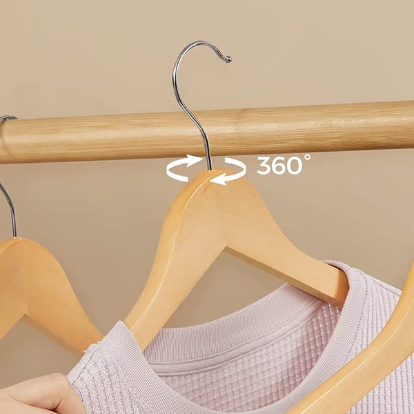Solid Maple Wood Hangers - 20-pack