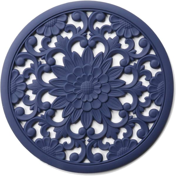 Silicone Trivet, 3 Heat Resistant Pot Holders, Versatile Non-Slip Mats for Kitchen Counters and Tables (Blue)
