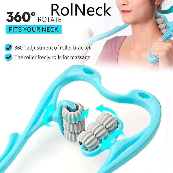 Nackmassage Roller Rollneck Handhållen Nackroller Djupvävnadsmassage