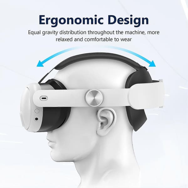 VR Headset Headband Adjustable Comfortable Fit Enhanced Support Pressure-Free VR Glasses Headband Replacement for Meta Quest 3