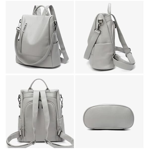 Women's Backpack - Premium Faux Leather - Backpack - Black