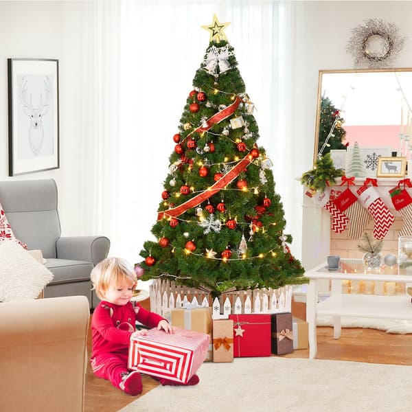 Kunstig juletre med metallstativ, 180 cm, PVC-materiale