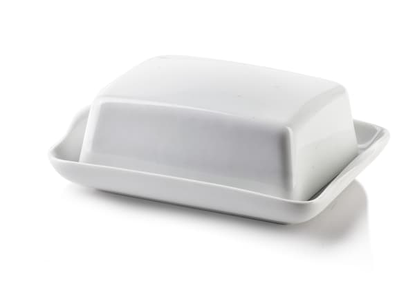 Smørfat Porselen BASIC Smørfat 16,5x12x5,5 cm Hvit 1 stk