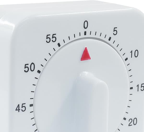 Køkkentimer 60 minutter Hvid