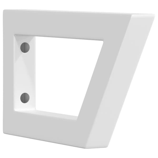 vidaXL Hyllefester for servant 2 stk hvit trapesformet stål Vit 2520