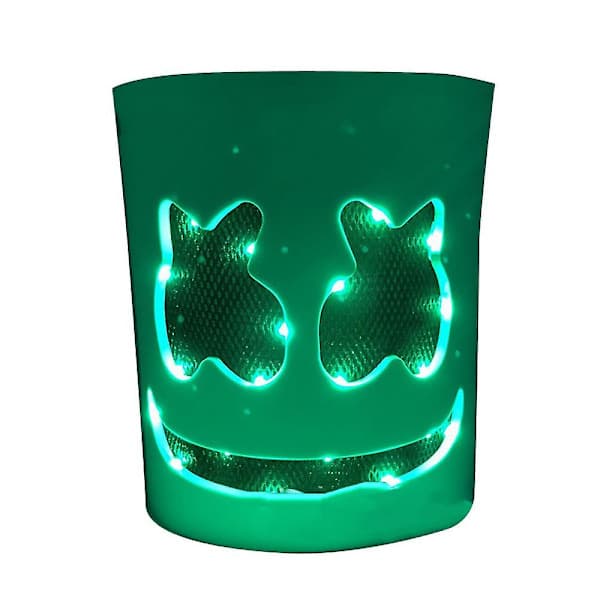 Marshmello LED-mask DJ Cosplay-hjelm selvlysende festkostyme