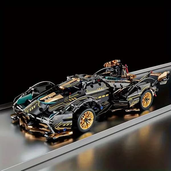 1330-delt Limited Edition Superbil-model byggesæt Sort & Guld