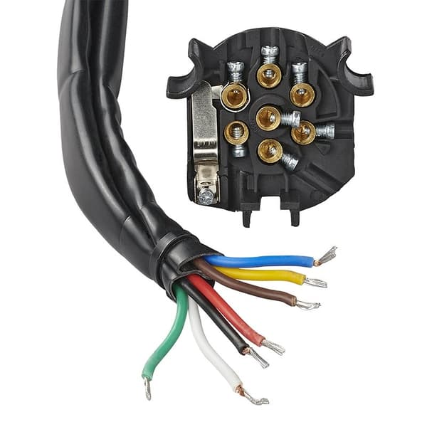 Forkoblet kontakt 7-polet PVC + 1,50 m kabel