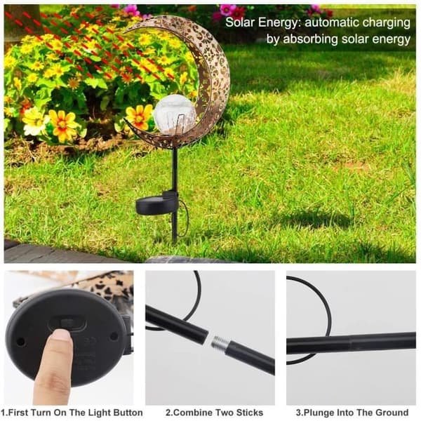Solcellelampe Metal Vandtæt IP44 LED 81 cm