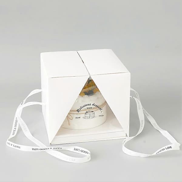 Portable 8-inch Cake Box Clear Cake Carrier Birthday Cake Packaging Box