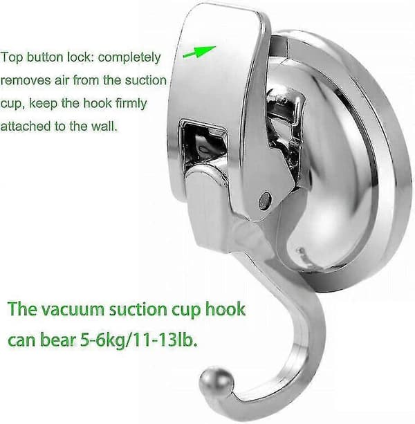 New 2-pack Suction Cup Hooks Vacuum Suction Cup Hook Heavy Duty Wall Hanger Bath Towel Gift
