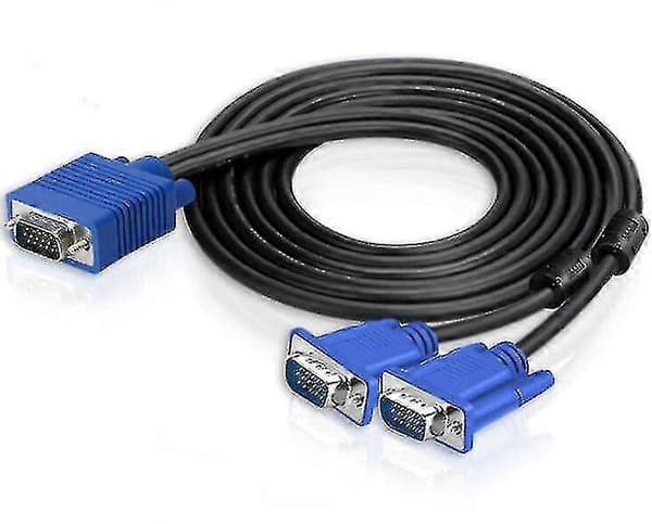 1 inn 2 ut delt skjerm VGA-kabel