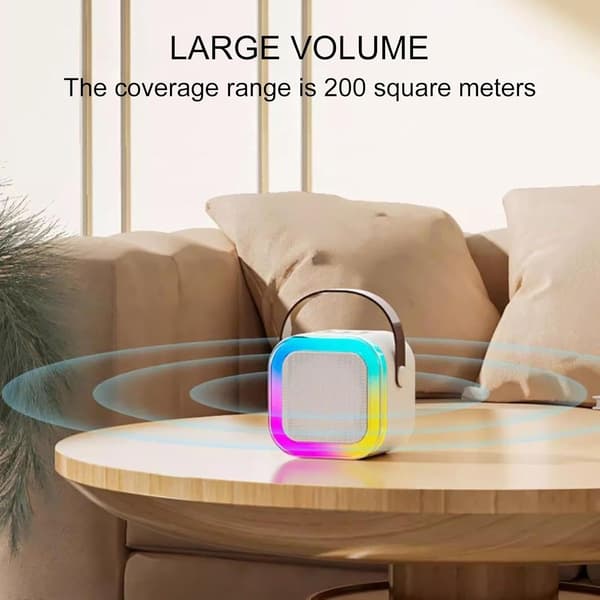 Portable Karaoke Machine, Wireless Speaker with Microphone for Home & Outdoors