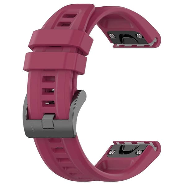 Garmin Fenix 7X -kellon ranneke, monivärinen viininpunainen Multicolor Wine Red