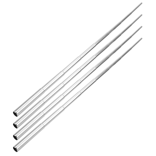 4 kpl kokoontaitettavia ruostumattomasta teräksestä valmistettuja paljetta ulkokäyttöön, puhallustyökalu, retkeilyruoanlaitto 0.1