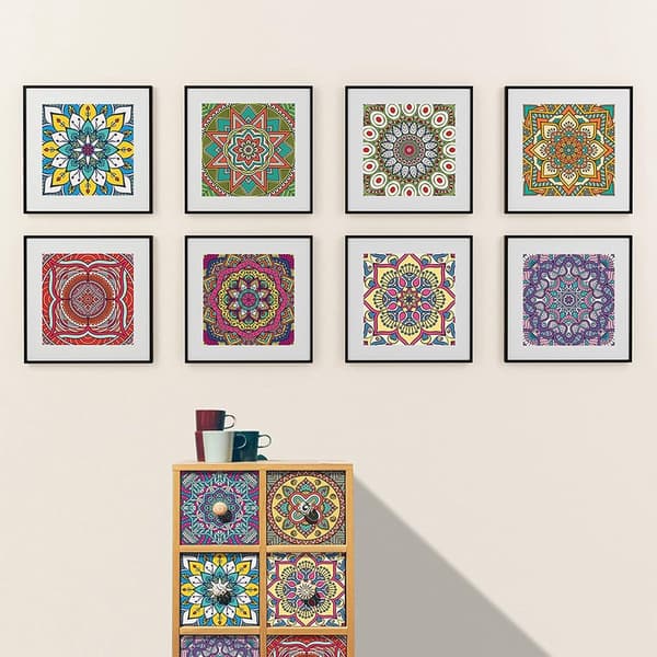 20 pcs - Tile Stickers - Moroccan Tile Decals - Wall Tile Decor - Self-Adhesive - Backsplash