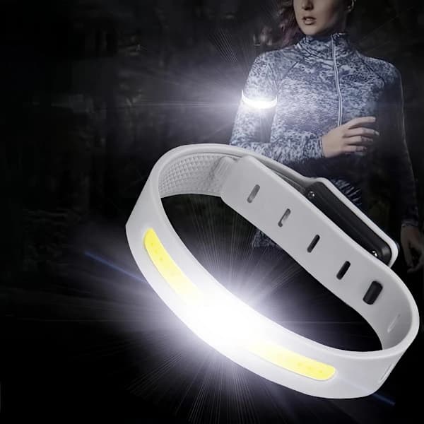 Running light with reflective armband, 3 light modes, rechargeable for running, jogging, cycling, walking, compatible with darkness