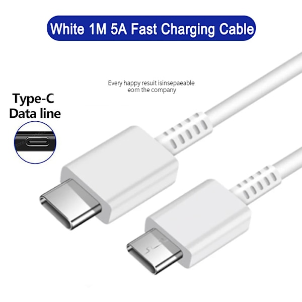 PD 45W USB C Oplader Super Hurtig Opladning Til Samsung Galaxy S24 S23 S22 Ultra A54 A15 A55 5G Telefon Oplader Ny K 1M White TypeC Cable