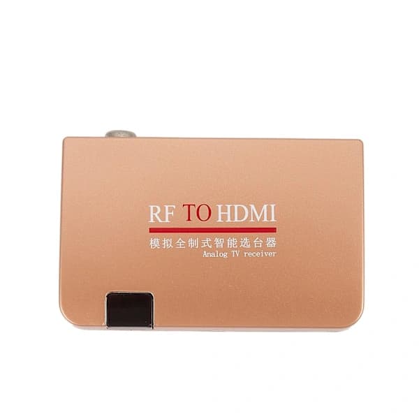 RF til HDMI-konverteringsadapter Analog mottaker Analog TV-boks Digitalboks Fjernkontroll EU-plugg
