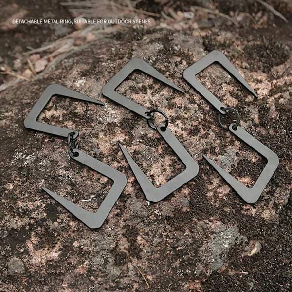 4 stk. S-kroge i aluminium, sølv, til udendørs brug og camping