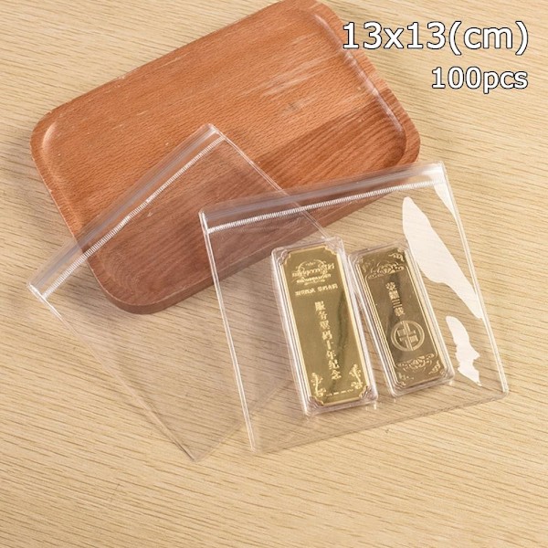 100 stk selvforseglende pose Zip Lock poser 100 STK 13X13CM 100 STK 100pcs 13x13cm 100pcs 13x13cm