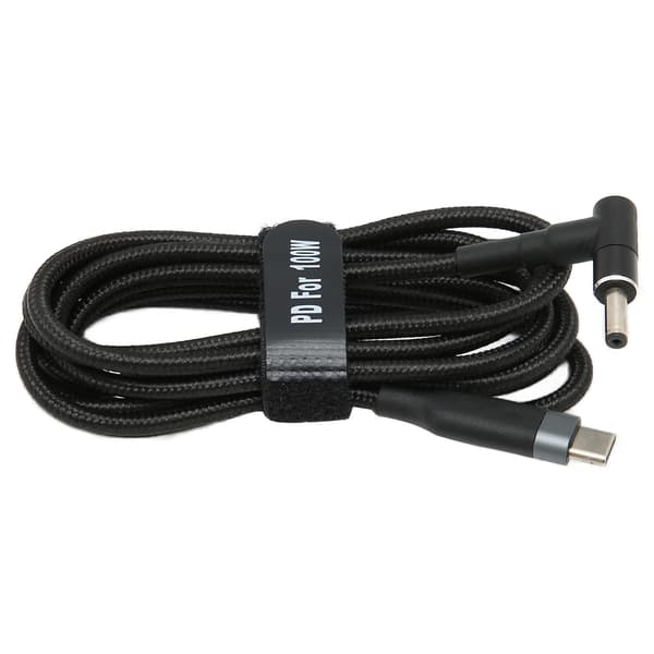 Hurtiglading USB C til DC-plugg - 100 W strømkabel for bærbar PC - Bærbar og holdbar - 0,5 M lengde