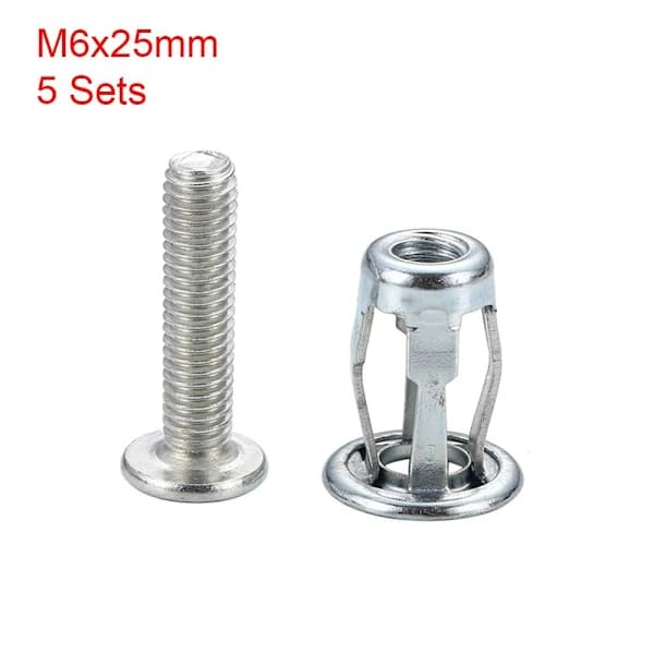 5 st/förpackning Kronbladsnitar Låsmutter 5 SET M6X25MM 5 SET M6X25MM 5 Set M6x25mm