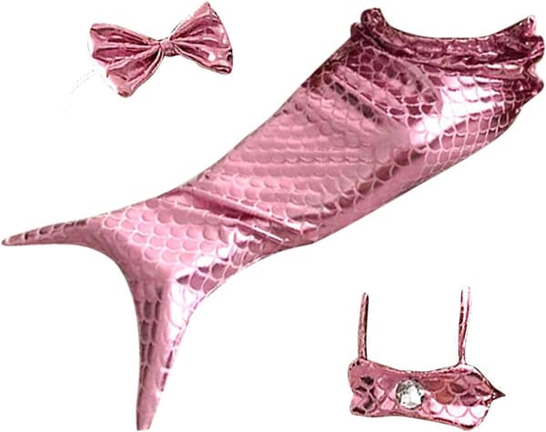 Havfruedragt til kat, lyserød, M Rosa M.