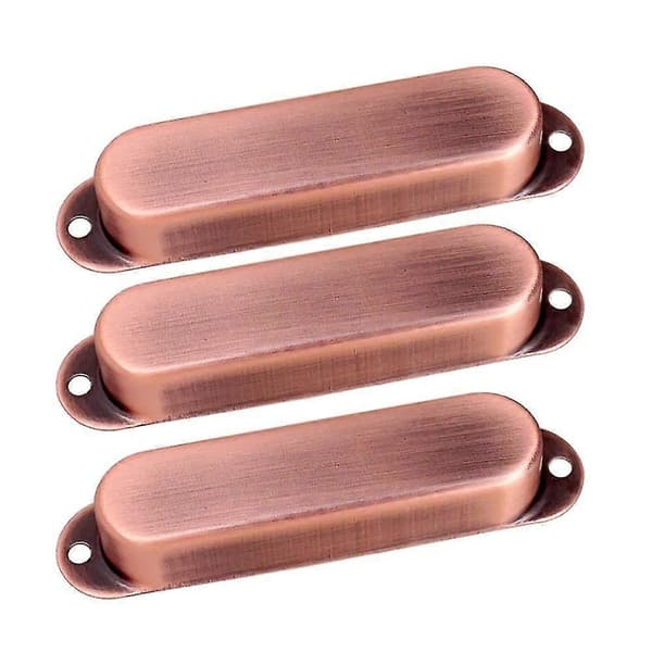 3 stk. gitarpickupdeksler, lukkede metall single coil-deksler for ST SQ elektrisk gitar, rød