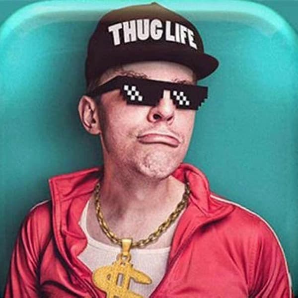 Thug Life -lasit 8-bittiset pikseliaurinkolasit