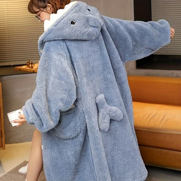 Hajeteppe Blue Shark - Polyesterfleece Blue Shark