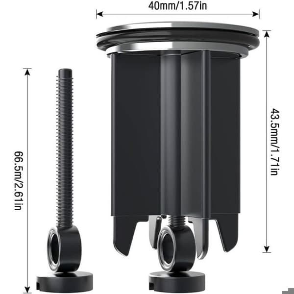 Premium universalvask/bidepropp i rustfritt stål (2-pakning), anti-kalk, 40 mm