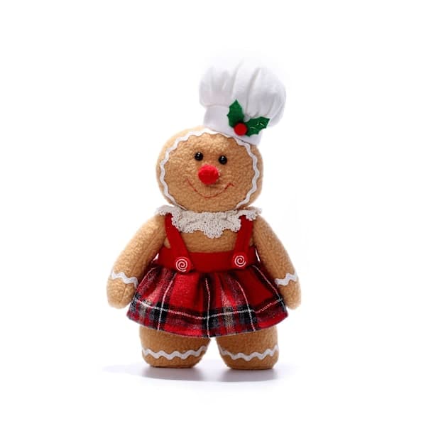 Dekorativ keramisk pepperkakemann-figur, leketøy, gave, ornament 7 cm[D]