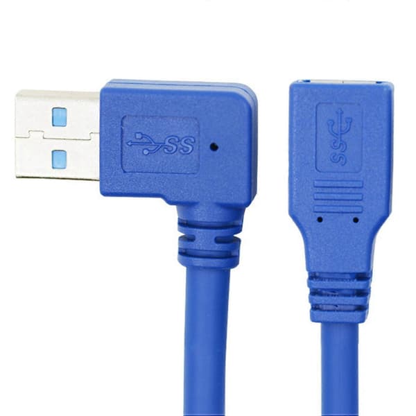 Usb3.0-jatkokaapeli, oikeakulmainen Usb90-asteen datakaapeli, Usb-liitäntäkaapeli, uros-naaras-sovitin