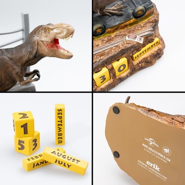 Jurassic Park 3D Evighetskalender 12,1x12,1x23 cm
