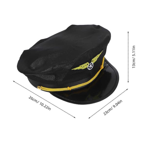 Pilot Cosplay Hatt Flygpilot Hatt för Halloween Kostym