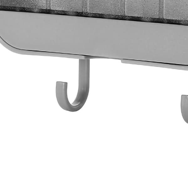 Wall-Mounted Soap Holder with Double Layer and Double Hook Design - Durable PP Soap Storage Box for Bathroom (Grey)