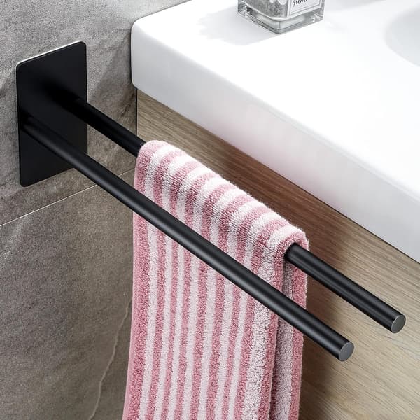 Håndkleholder dobbel arm rustfritt stål badehåndkleholder gjør