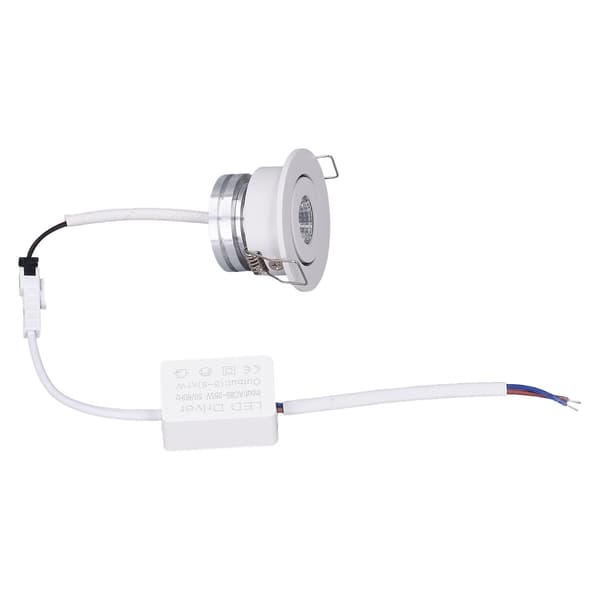 LED Recessed Spot Mini Adjustable Angle Aluminum Recessed Ceiling Light White 85‑265V Cool White 6000K