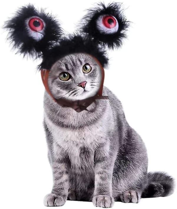 Pet Halloween Headpiece Adjustable LED Flashing Eye