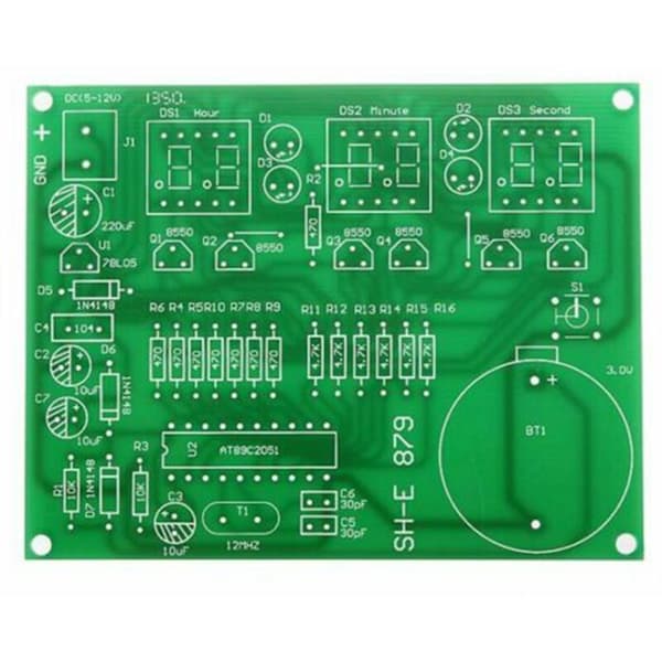 AT89C2051 DIY-kellosarja 6-numeroisella LED-näytöllä - 2 kpl
